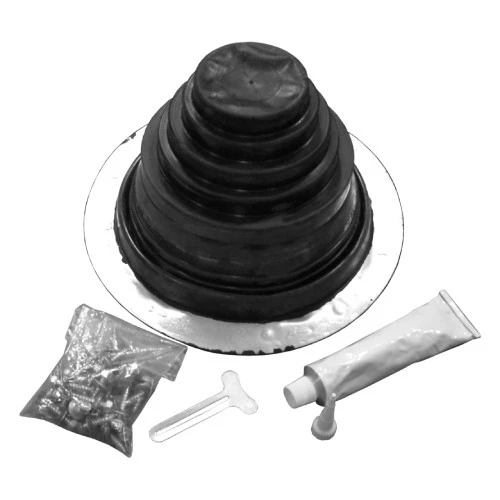 Dachdurchführung (EPDM) Mit Schrauben, Dichtmaterial Und Edelstahlschelle - Jeremias TWIN-P 1 Dachdurchführung (EPDM) Mit Schrauben, Dichtmaterial Und Edelstahlschelle - Jeremias TWIN-P