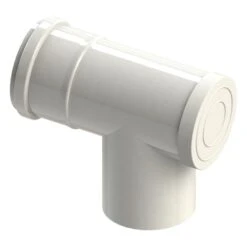 T-Stück 87° Mit Revision Und Integriertem Kesselanschlussstutzen - Konzentrisch - Jeremias TWIN-PL