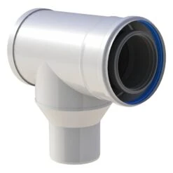 T-Stück 87° Mit Revision Und Reduziertem / Erweitertem Kesselanschlusstutzen - Jeremias TWIN-PL