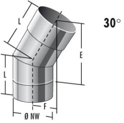 Bogen Starr 30° - Einwandig - Raab EW-FU