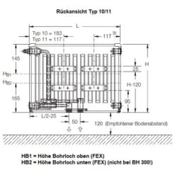 Heizkörper Komplett Set Buderus Logatrend VCM-Profil Typ 11 - Flachheizkörper -Schornstein Fachhandel Verkäufe VCM Profil Ruckansicht Typ 10 11 1600x1600
