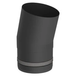 Pelletofenrohr - Winkel 15° Starr - Schwarz - Jeremias Pellet-Line