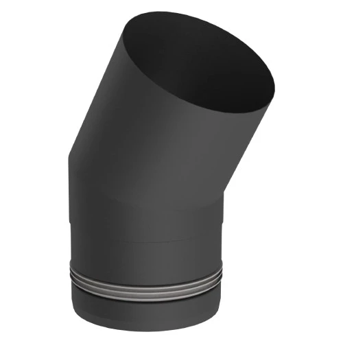 Pelletofenrohr - Winkel 30° Starr - Schwarz - Jeremias Pellet-Line 1 Pelletofenrohr - Winkel 30° Starr - Schwarz - Jeremias Pellet-Line