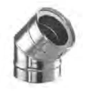 Bogen 45° - Doppelwandig - Schiedel ICS